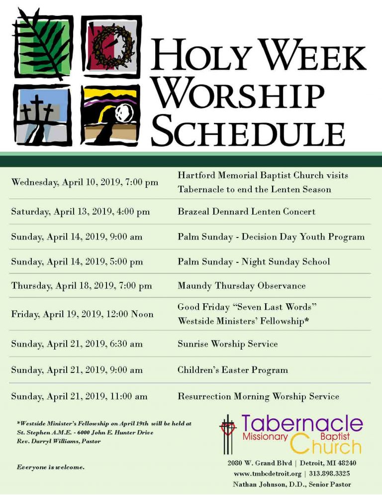 Holy Week Schedule A Place to Belong, Not Just Attend